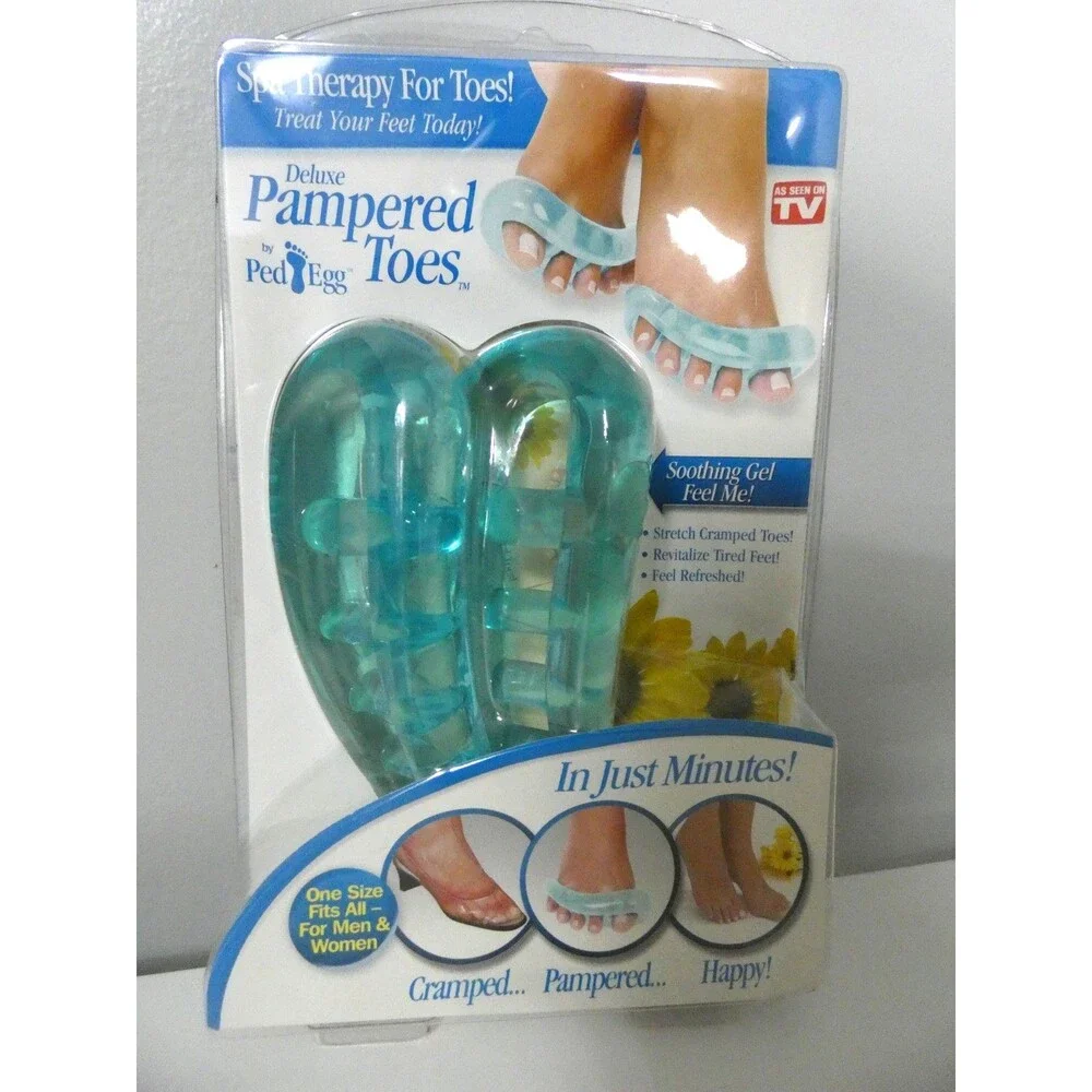 Ped Egg Deluxe Pampered Toes Spa Therapy Toe Separator One Size Gel Soothing